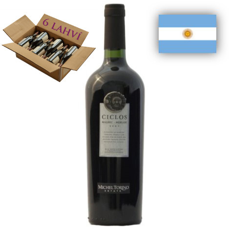 Malbec Merlot Ciclos Michel Torino - karton 6 lahvi vina