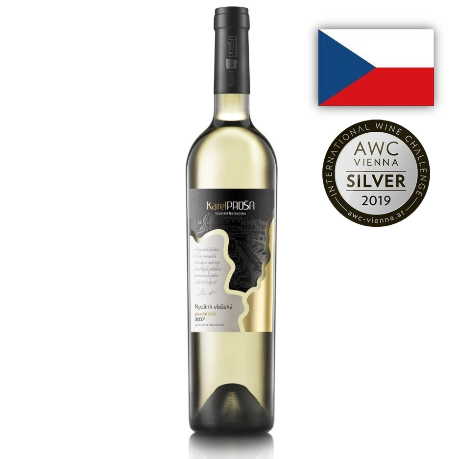 ryzlink vlassky pozdni sber 2017 vinarstvi na soutoku - stribrna medaile awc vienna 1