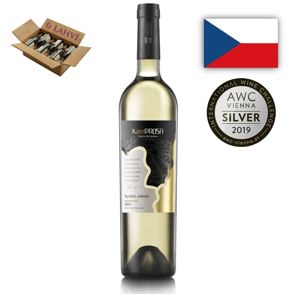 ryzlink vlassky pozdni sber 2017 vinarstvi na soutoku - stribrna medaile awc vienna karton
