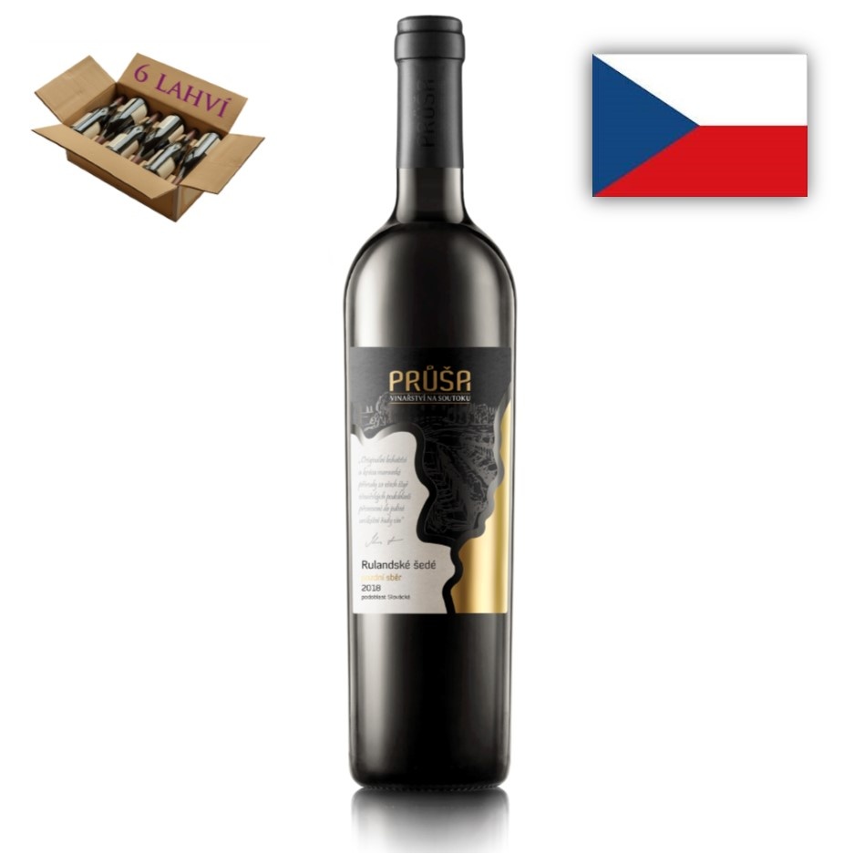 Rulandske sede pozdni sber 2018 vinarstvi na soutoku karton 6 lahvi vina