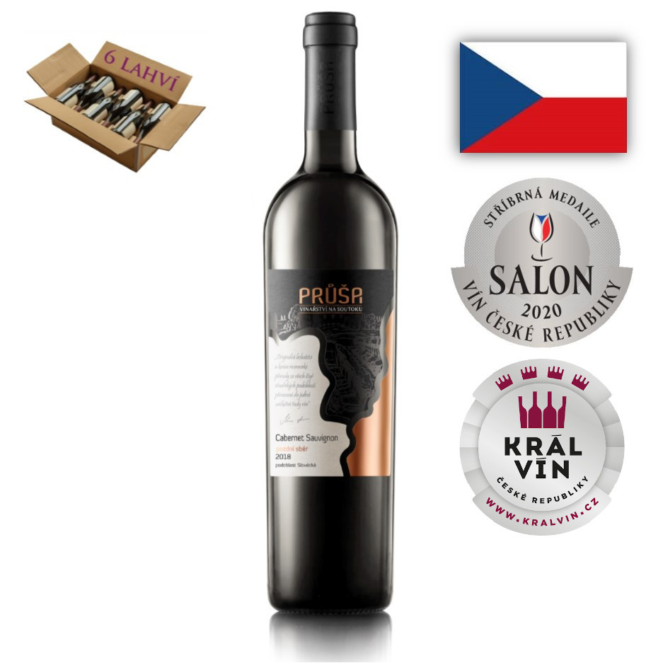 Cabernet Sauvignon pozdni sber 2018 vinarstvi na soutoku Salon vin 2020 kralvin karton