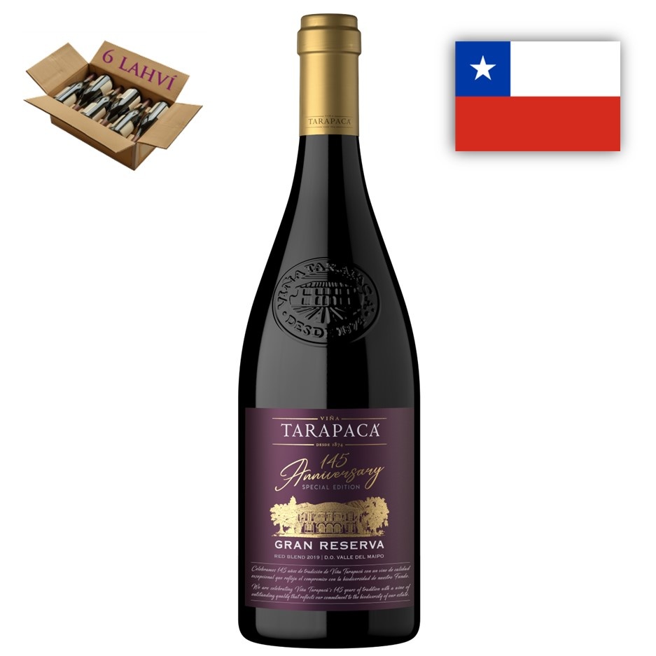 Red Blend Gran Reserva Anniversary 145 Special Edition, Viňa Tarapaca  (karton 6 lahví vína)