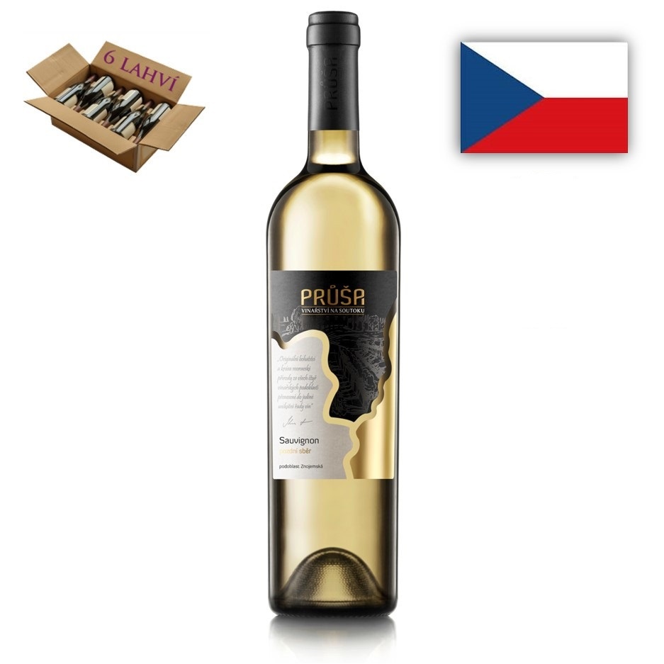 sauvignon pozdni sber 2019 Prusa Vinarstvi na Soutoku karton
