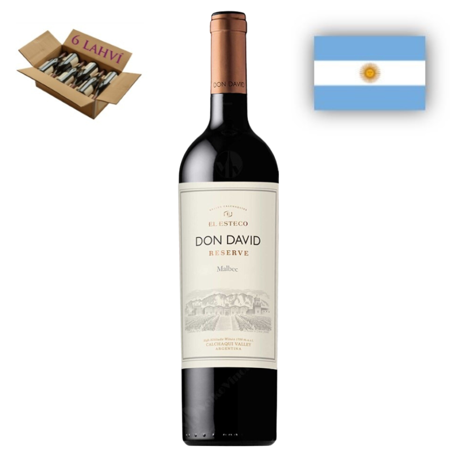Malbec, Don David, El Esteco, Michel Torino (karton 6 lahví vína)