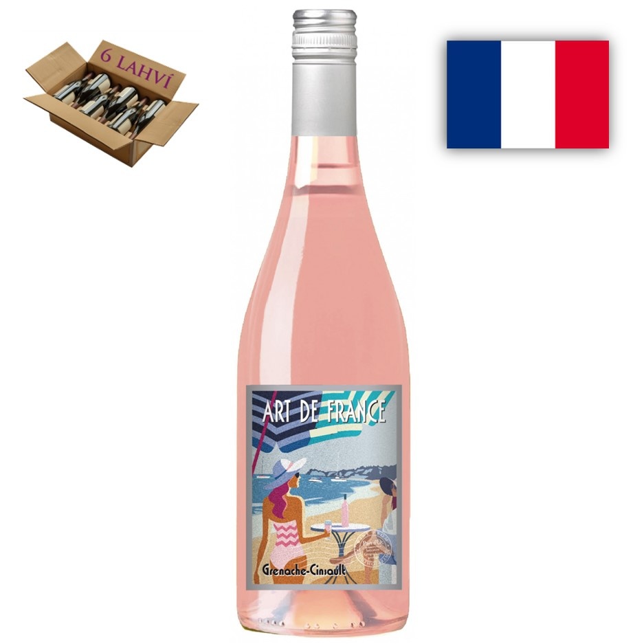Grenache/Cinsault rose Art de France, ADVINI (karton 6 lahví vína)