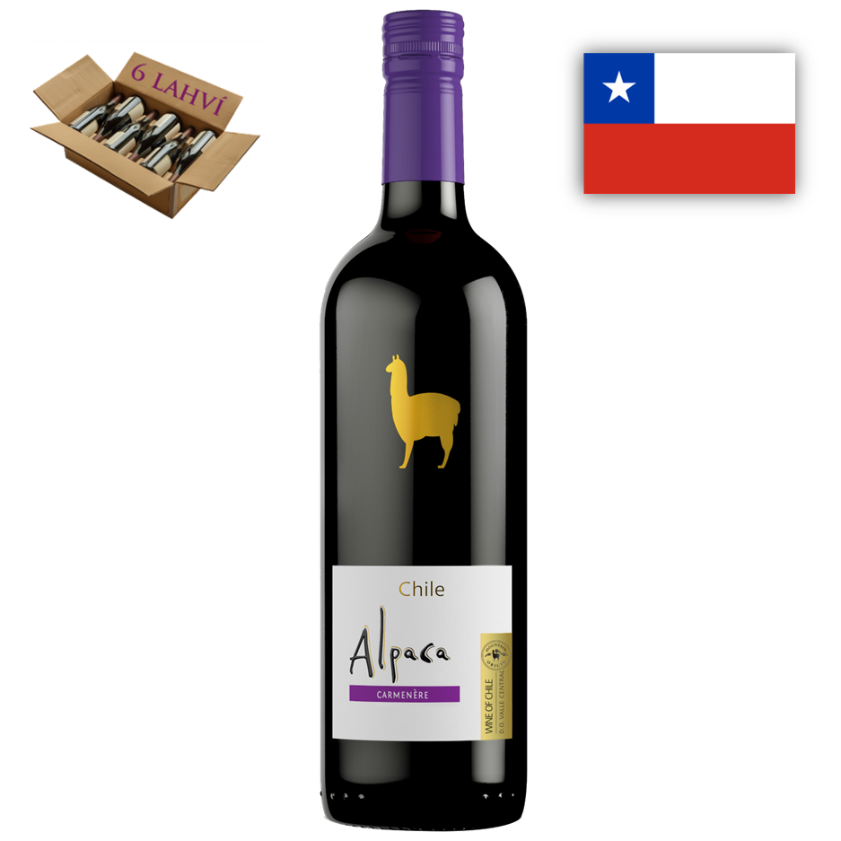 carmenere alpaca vina san pedro karton 6 lahvi vina