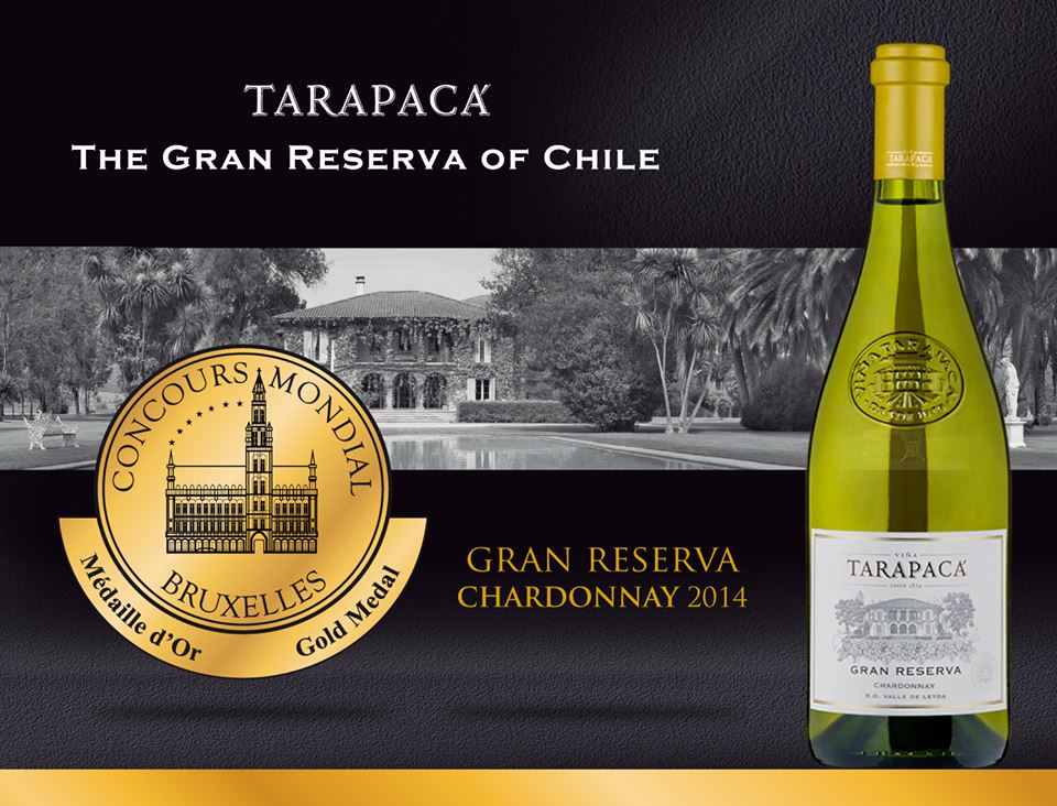 Další zlato pro Chardonnay Gran Reserva Viňa Tarapacá
