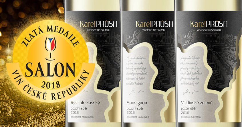 Do expozice Salon vín 2018 jsou zařazena 3 vína z Vinařství na Soutoku